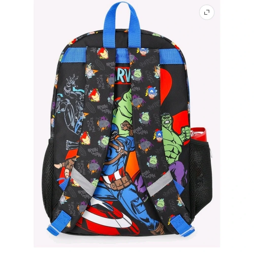 Marvel Avengers 5pc Backpack Set 17 Inch Bag Lunch Kit Headphones Water Bottle